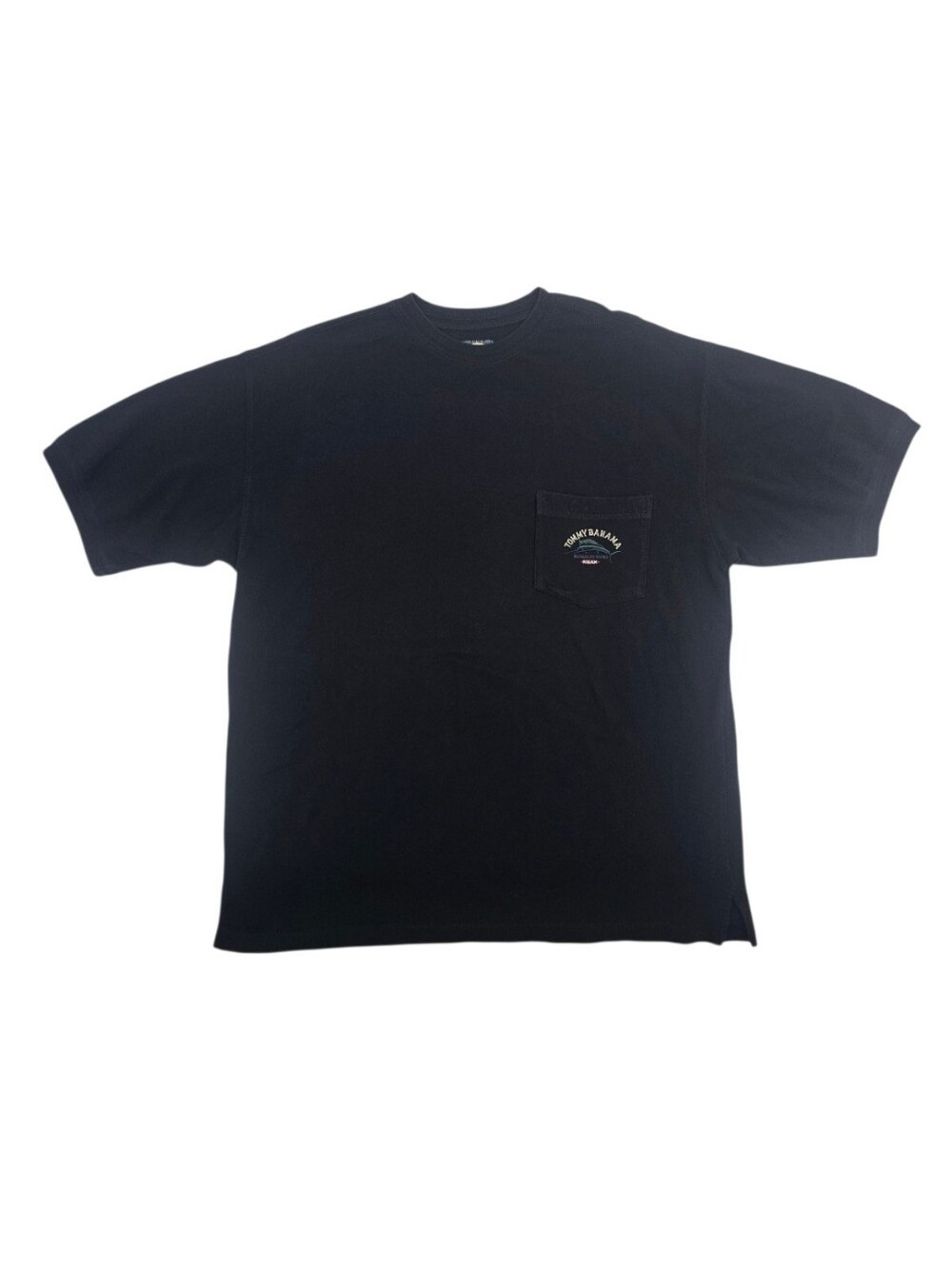 Vintage Tommy Bahama Bungalow Brand Relax Pocket Tee XL Black 100% Cotton Resort